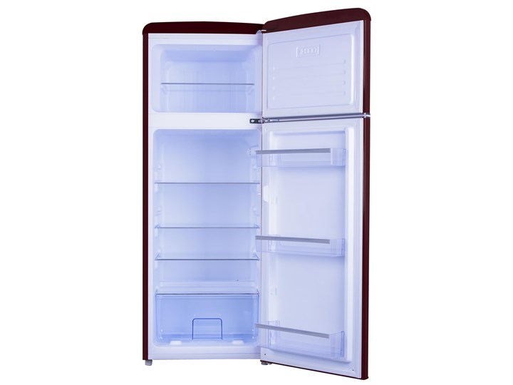 Lodówka AMICA KGC15631R Retro Jednodrzwiowe Szerokość 90 cm Kategoria Lodówki Wysokość 144 cm Szerokość 55 cm Szerokość 50 cm Położenie zamrażalnika Na górze
