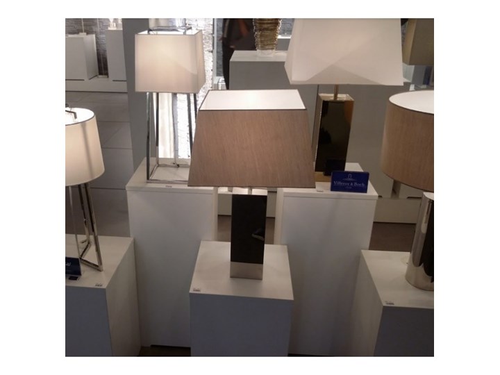 Lampa stołowa PRAG prostokątna srebrna 96246 Villeroy&Boch 96246 Lampa nocna Wysokość 53 cm Styl Glamour