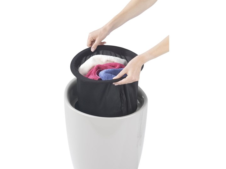 Pufa i kosz na pranie CANDY, nowoczesny taboret do łazienki 2w1, WENKO Tworzywo sztuczne Kategoria Kolor Szary