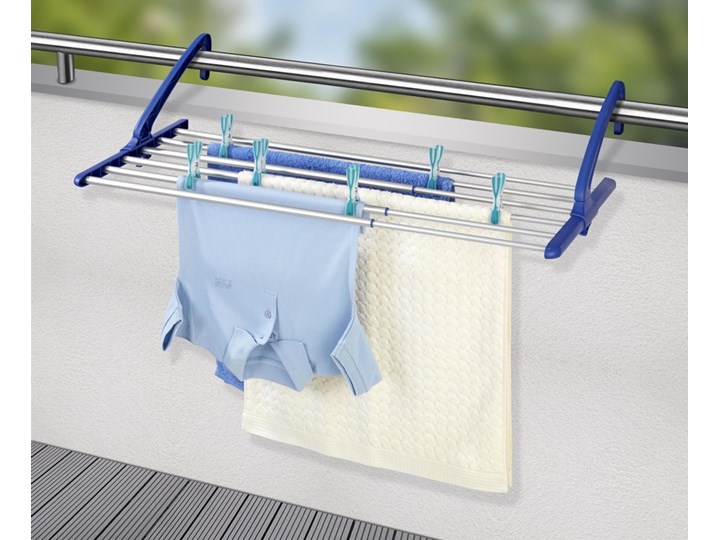 Suszarka na pranie z regulacją szerokości, przenośny uchwyt na bieliznę - WENKO Klasyczne Balkonowe Grzejnikowe Kategoria