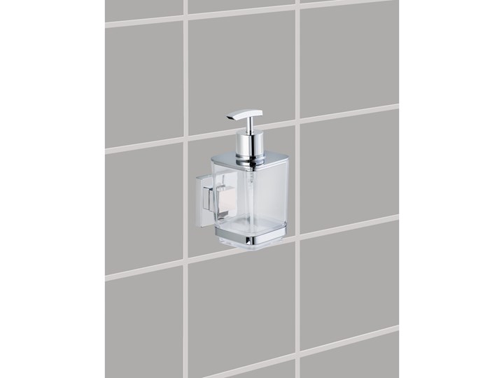 Dozownik do mydła QUADRO,Vacuum-Loc stal nierdzewna - 340 ml, WENKO Tworzywo sztuczne Dozowniki Kategoria Mydelniczki i dozowniki