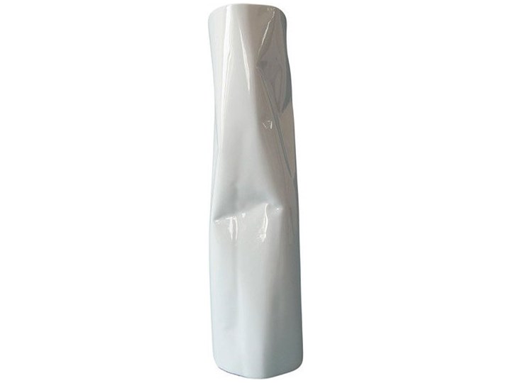 Wazon pogięty biały wysoki Porcelana Ceramika