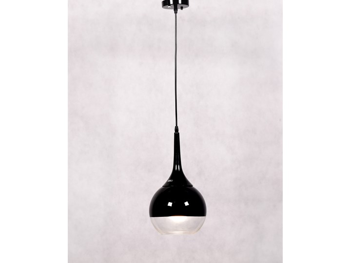 NOWOCZESNA LAMPA WISZĄCA CZARNA FRUDO Metal Lampa z kloszem Szkło Kolor Czarny