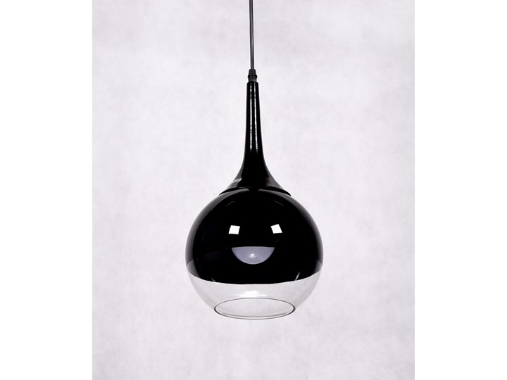 NOWOCZESNA LAMPA WISZĄCA CZARNA FRUDO Metal Szkło Lampa z kloszem Styl Nowoczesny Ilość źródeł światła 1 źródło