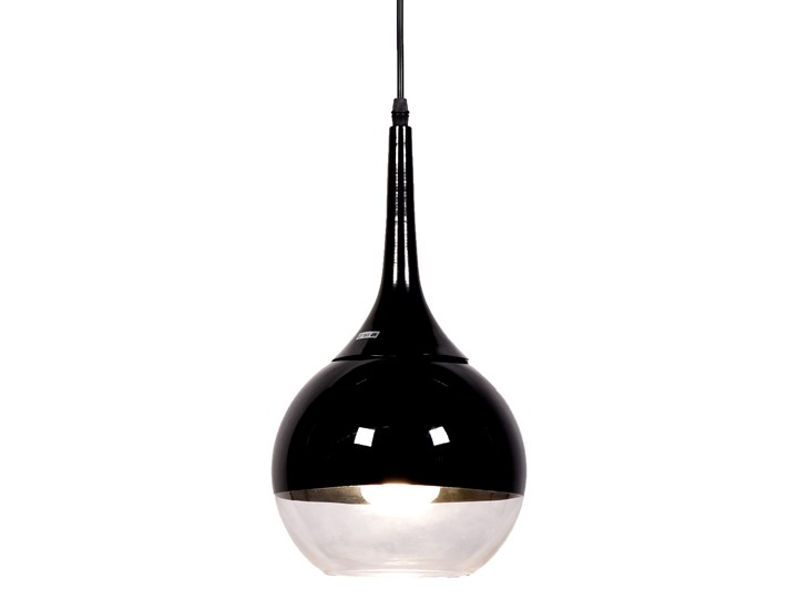 NOWOCZESNA LAMPA WISZĄCA CZARNA FRUDO Szkło Lampa z kloszem Metal Styl Nowoczesny
