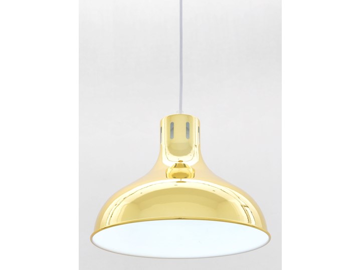 LAMPA WISZĄCA ZŁOTA CORRADO Metal Lampa z abażurem Kolor Złoty Lampa z kloszem Styl Nowoczesny