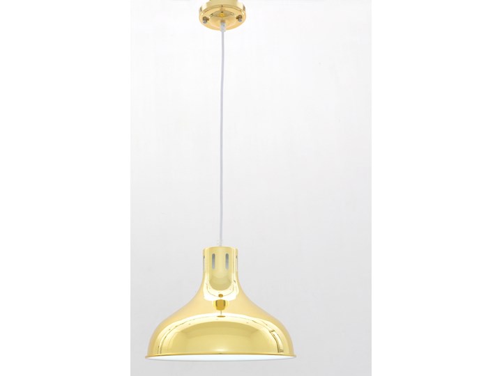 LAMPA WISZĄCA ZŁOTA CORRADO Lampa z abażurem Metal Lampa z kloszem Kolor Złoty Styl Industrialny