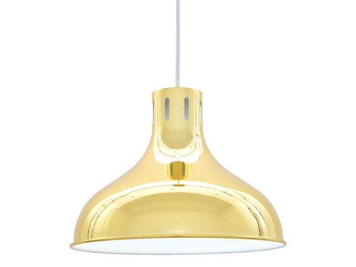 LAMPA WISZĄCA ZŁOTA CORRADO Lampa z kloszem Kolor Żółty Metal Lampa z abażurem Styl Nowoczesny