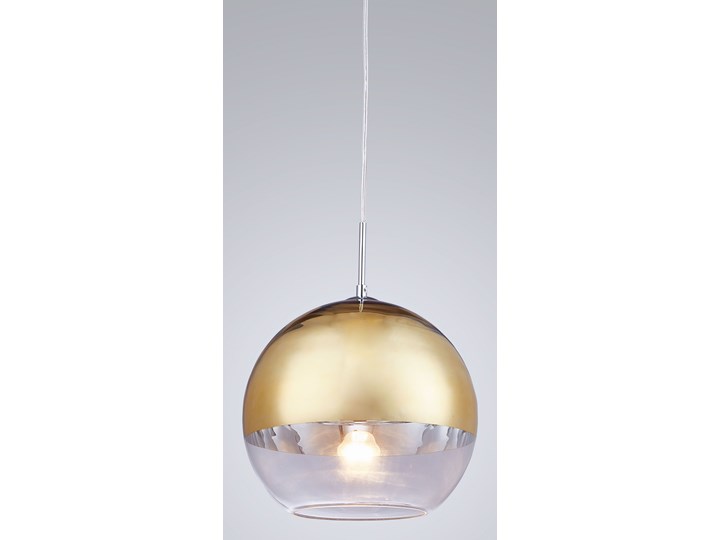 NOWOCZESNA LAMPA WISZĄCA ZŁOTA VERONI D20 Lampa z kloszem Ilość źródeł światła 1 źródło Metal Szkło Lampa z abażurem Styl Nowoczesny