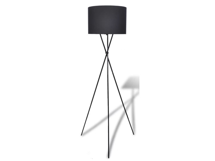 vidaXL Lampa podłogowa, czarna Funkcje Brak dodatkowych funkcji Lampa z kloszem Tkanina Lampa z abażurem Kategoria Lampy podłogowe