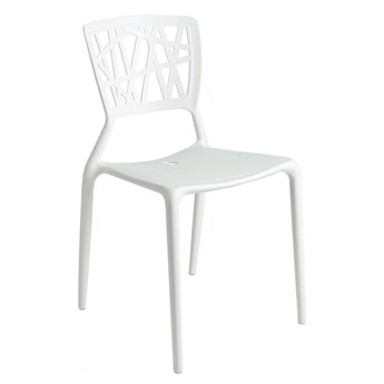 Białe krzesło ażurowe - Timmi