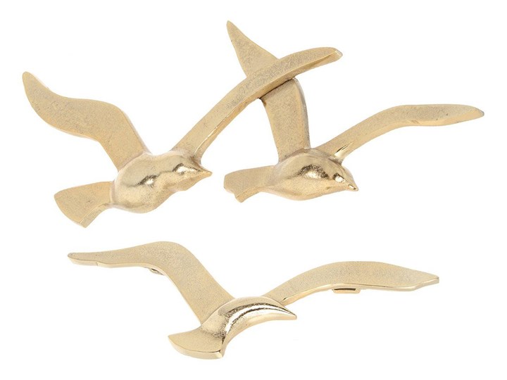 Dekoracja Birds gold, 39×2×13cm Metal Kategoria Figury i rzeźby Ptaki Kolor Zielony
