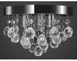 vidaXL Wisząca lampa sufitowa z kryształkami, chromowa