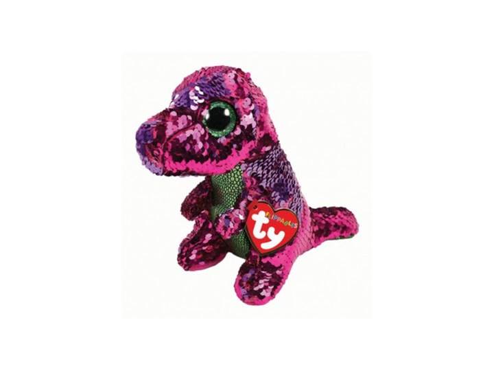 Maskotka TY INC Beanie Boos Flippables Crunch - różowo - zielony dinozaur z cekinami 17 cm Hipopotamy i nosorożce Kategoria Maskotki i pluszaki