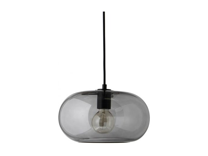 Lampa wisząca Kobe transparentna przydymiona z czarnym gwintem