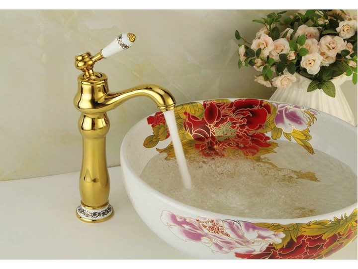BATERIA ŁAZIENKOWA RETRO , GOLDEN Bateria stojąca Wykończenie Mosiądz