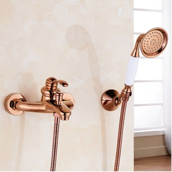 BATERIA WANNOWA Z PRYSZNICEM ROSE GOLD RETRO