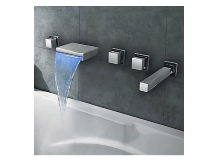 BATERIA ŁAZIENKOWA ,WANNOWA ,PODTYNKOWA ,CHROME , LED Bateria wannowa Bateria ścienna Kategoria Baterie łazienkowe