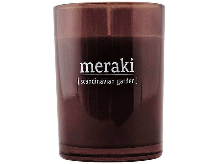Świeca zapachowa Meraki w ciemnym szkle duża Scandinavian Garden
