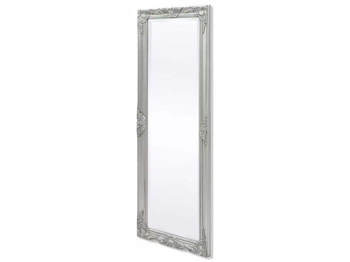 vidaXL Lustro ścienne w stylu barokowym, 140x50 cm, srebrne Prostokątne Lustro z ramą Kolor Srebrny Pomieszczenie Garderoba