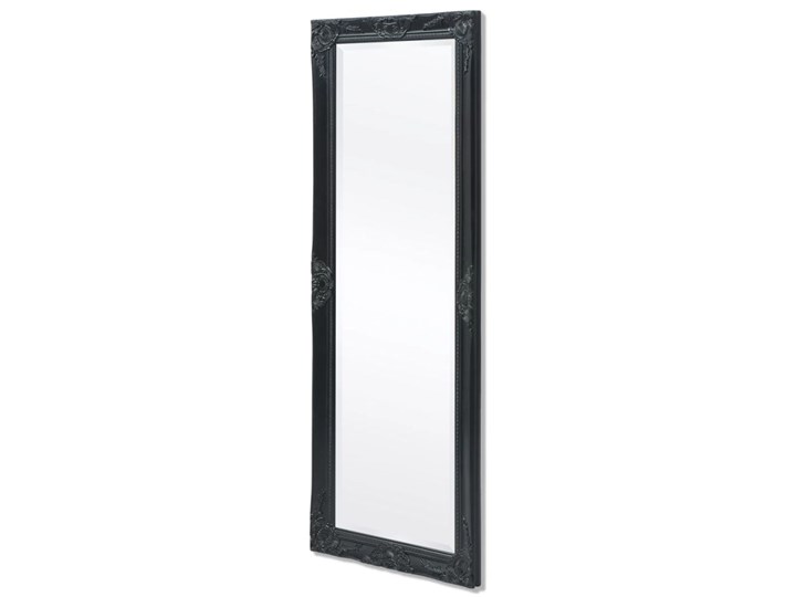 vidaXL Lustro ścienne w stylu barokowym, 140x50 cm, czarne Lustro z ramą Kolor Czarny Prostokątne Pomieszczenie Garderoba
