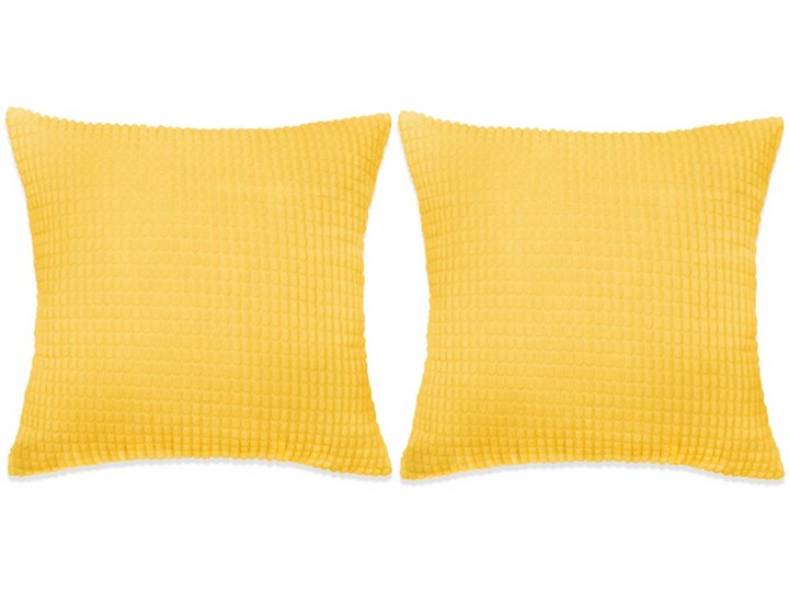 vidaXL 2-częściowy zestaw poduszek, welur, 45x45 cm, żółty