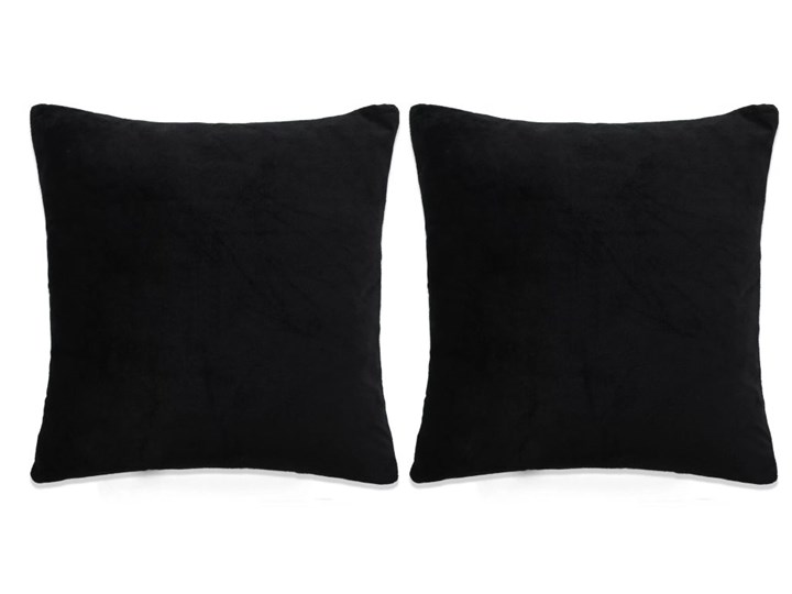 vidaXL Zestaw poduszek, 2 szt., tkanina, 45 x 45 cm, czarne