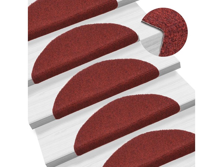 vidaXL Samoprzylepne nakładki na schody, 15 szt., 56x17x3 cm, czerwone Kategoria Dywany