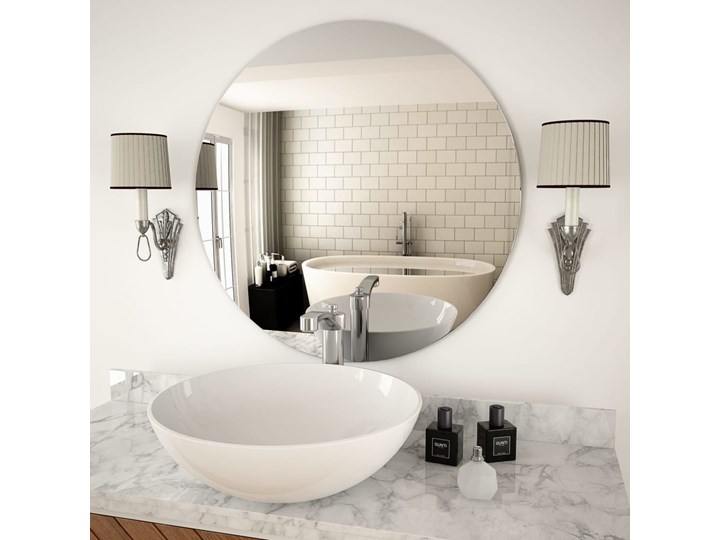 vidaXL Lustro ścienne, 70 cm, okrągłe, szklane Lustro bez ramy Kategoria Lustra Pomieszczenie Salon