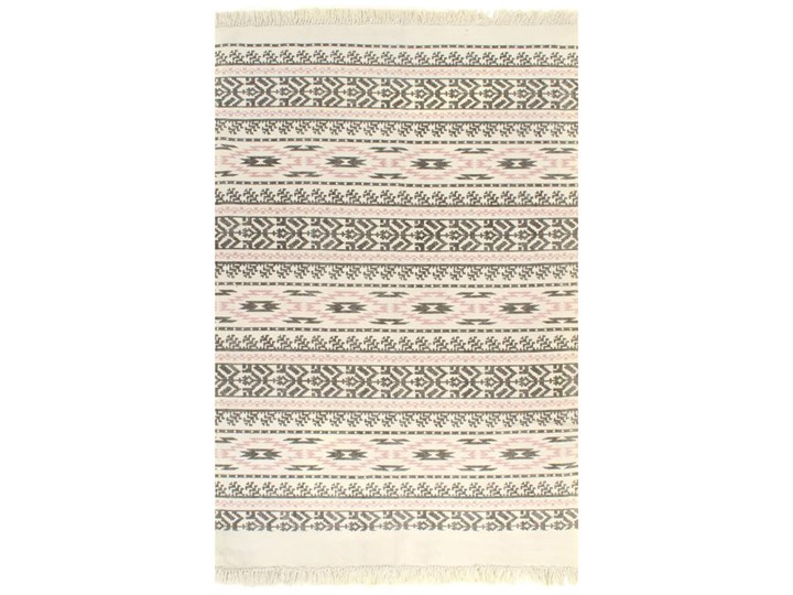 vidaXL Dywan typu kilim, bawełna, 120 x 180 cm, szaro-różowy ze wzorem Kategoria Dywany