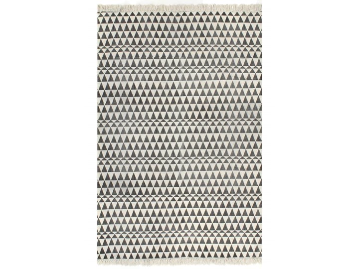 vidaXL Dywan typu kilim, bawełna, 160 x 230 cm, czarno-biały ze wzorem Kategoria Dywany Kolor Szary