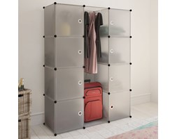 vidaXL Szafa modułowa z 9 przegrodami, 37x115x150 cm, biała
