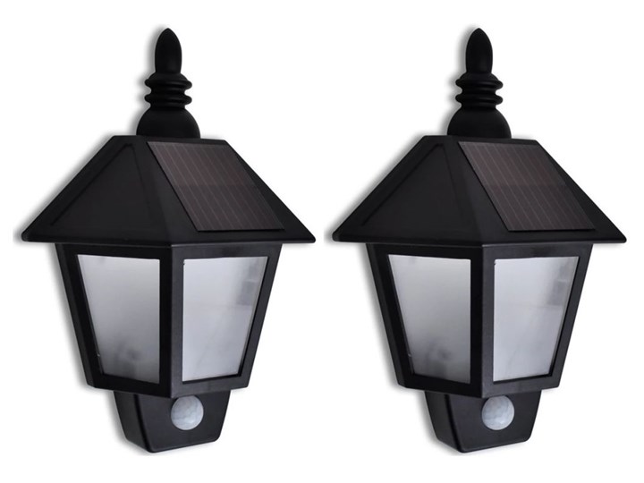 vidaXL Lampy solarne z detektorem ruchu, 2 sztuki