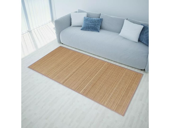 vidaXL Brązowy, prostokątny dywan bambusowy, 80 x 200 cm Dywany 80x200 cm Syntetyk Pomieszczenie Salon Dywaniki Poliester Kategoria Dywany