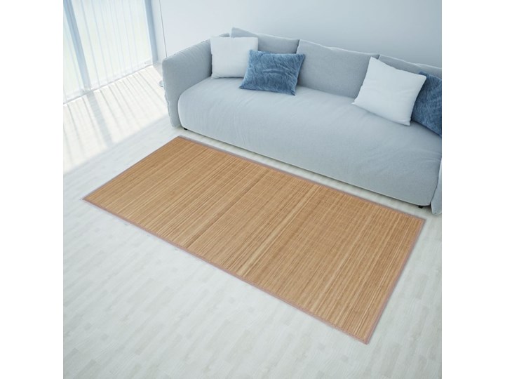 vidaXL Brązowy, prostokątny dywan bambusowy, 80 x 300 cm Pomieszczenie Salon Dywaniki Dywany Syntetyk Poliester 80x300 cm Kategoria Dywany