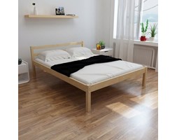 vidaXL Łóżko z materacem, lite drewno sosnowe, 140 x 200 cm