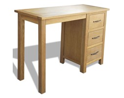 vidaXL Biurko z 3 szufladami, 106x40x75 cm, lite drewno dębowe