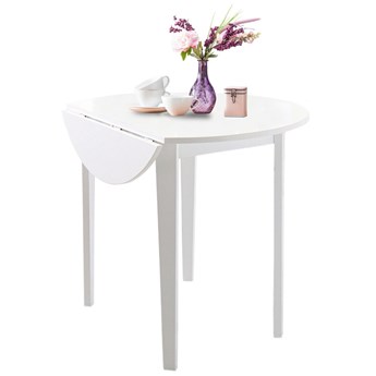 Biały stół z częściwo rozkładanym blatem Støraa Trento Quer, ⌀ 92 cm