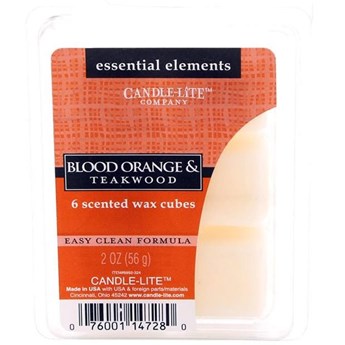 Candle-lite Essential Elements Wax Cubes 2 oz wosk zapachowy sojowy z olejkami eterycznymi 56 g ~ 10 h - Blood Orange & Teakwood