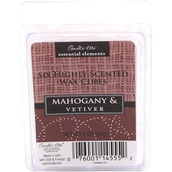 Candle-lite Essential Elements Wax Cubes 2 oz wosk zapachowy sojowy z olejkami eterycznymi 56 g ~ 10 h - Mahogany & Vetiver