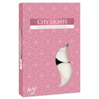 Bispol Scented Tealights podgrzewacze zapachowe ~ 4 h 6 szt - City Lights