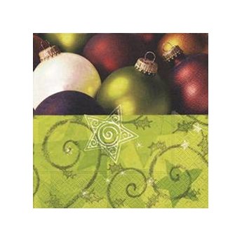 Paper Design dekoracyjne serwetki świąteczne ozdobne papierowe decoupage Lunch 33x33 cm 20 szt świeczki - Green Xmas