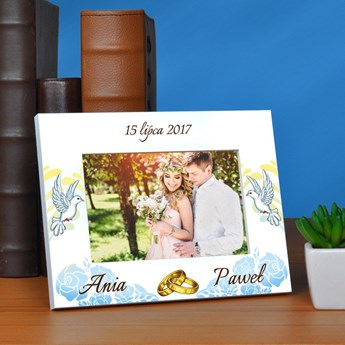 Ramka na zdjęcie ślubne "Obrączki"