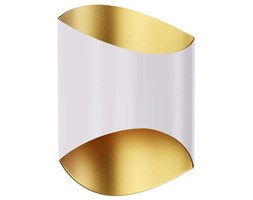 Kinkiet LAMPA ścienna SECTION 1005-W/G Zumaline OPRAWA metalowa biały złoty