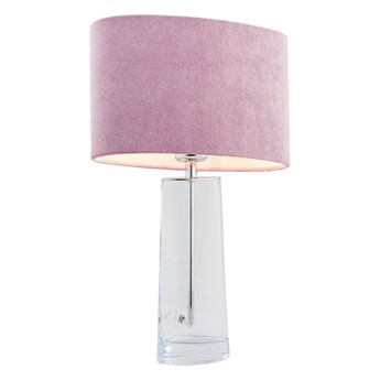 PRATO lampka stojąca 1 x 15W E27 elegancka abażurowa różowa szklana dekoracyjna ARGON 3841
