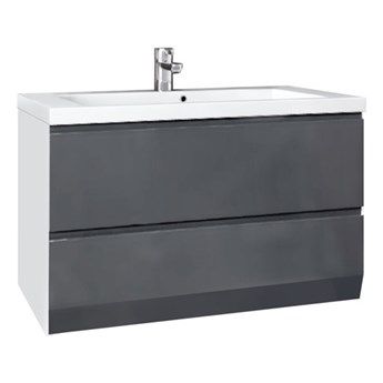 Szafka łazienkowa z umywalką Oristo Brylant OR36-SD2S-85-5 grafit