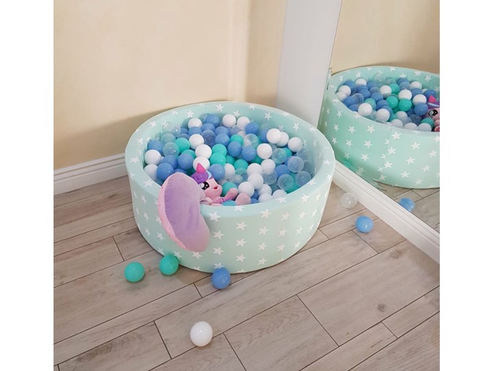 Miętowy basen STARS wysokość 40 cm + piłki do wyboru