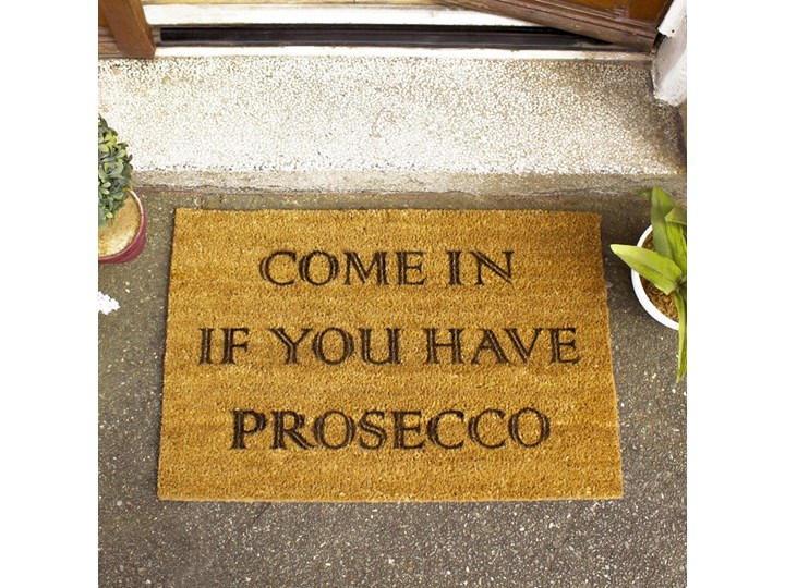 Wycieraczka z naturalnego kokosowego włókna Artsy Doormats Prosecco, 40x60 cm Włókno kokosowe Kolor Pomarańczowy