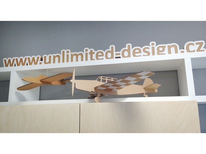 Samolot dekoracyjny Unlimited Design For Children Samolot Kategoria Pozostałe dekoracje pokoju dziecka Kolor Szary