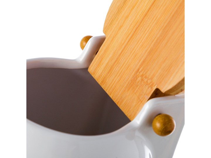 Biały pojemnik na sól z wieczkiem Unimasa Ceramic, 700 ml Ceramika Solniczka i pieprzniczka Kategoria Przyprawniki